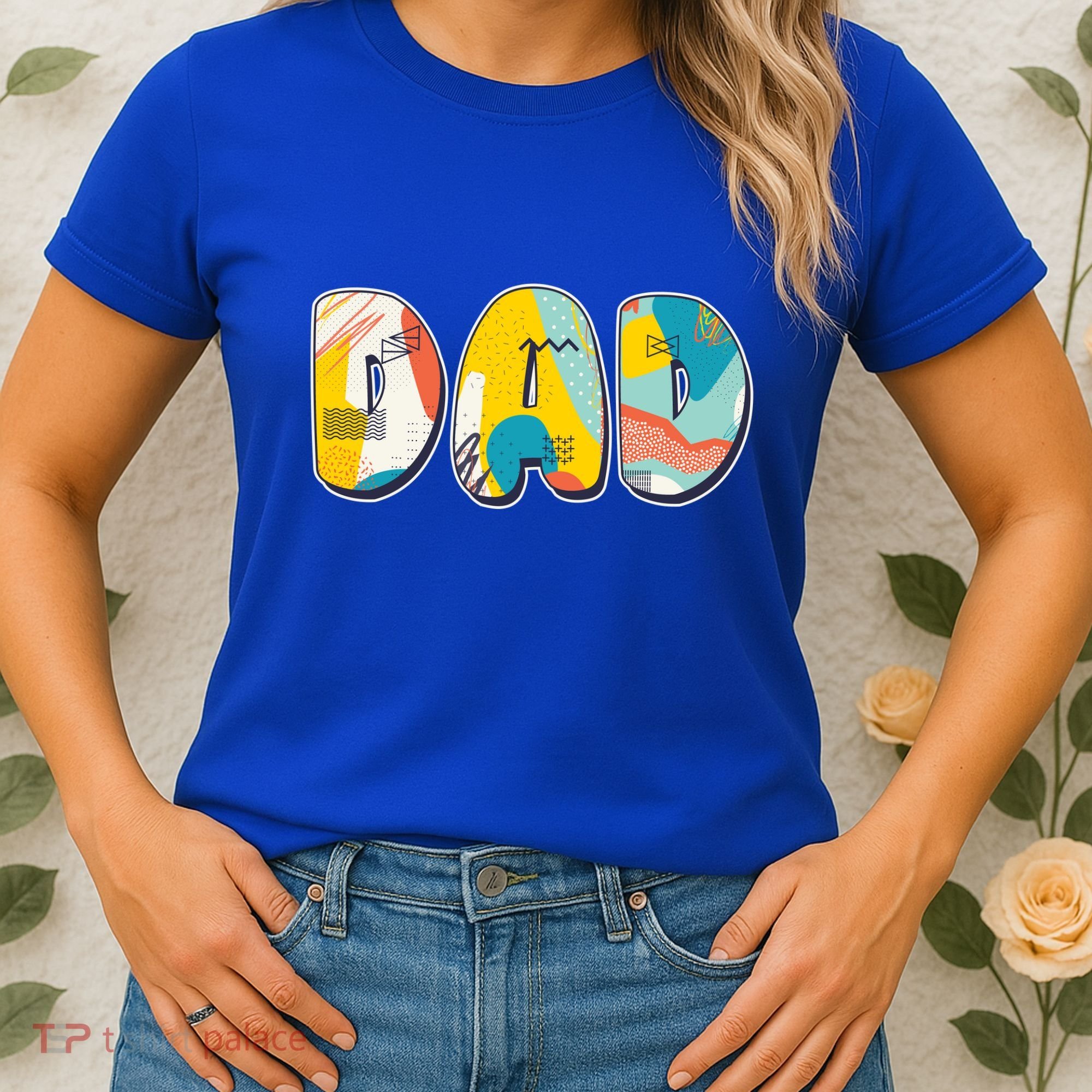 Retro Mod Pattern Dad Logo Women's T-Shirt