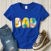 Retro Mod Pattern Dad Logo Women's T-Shirt thumb 3