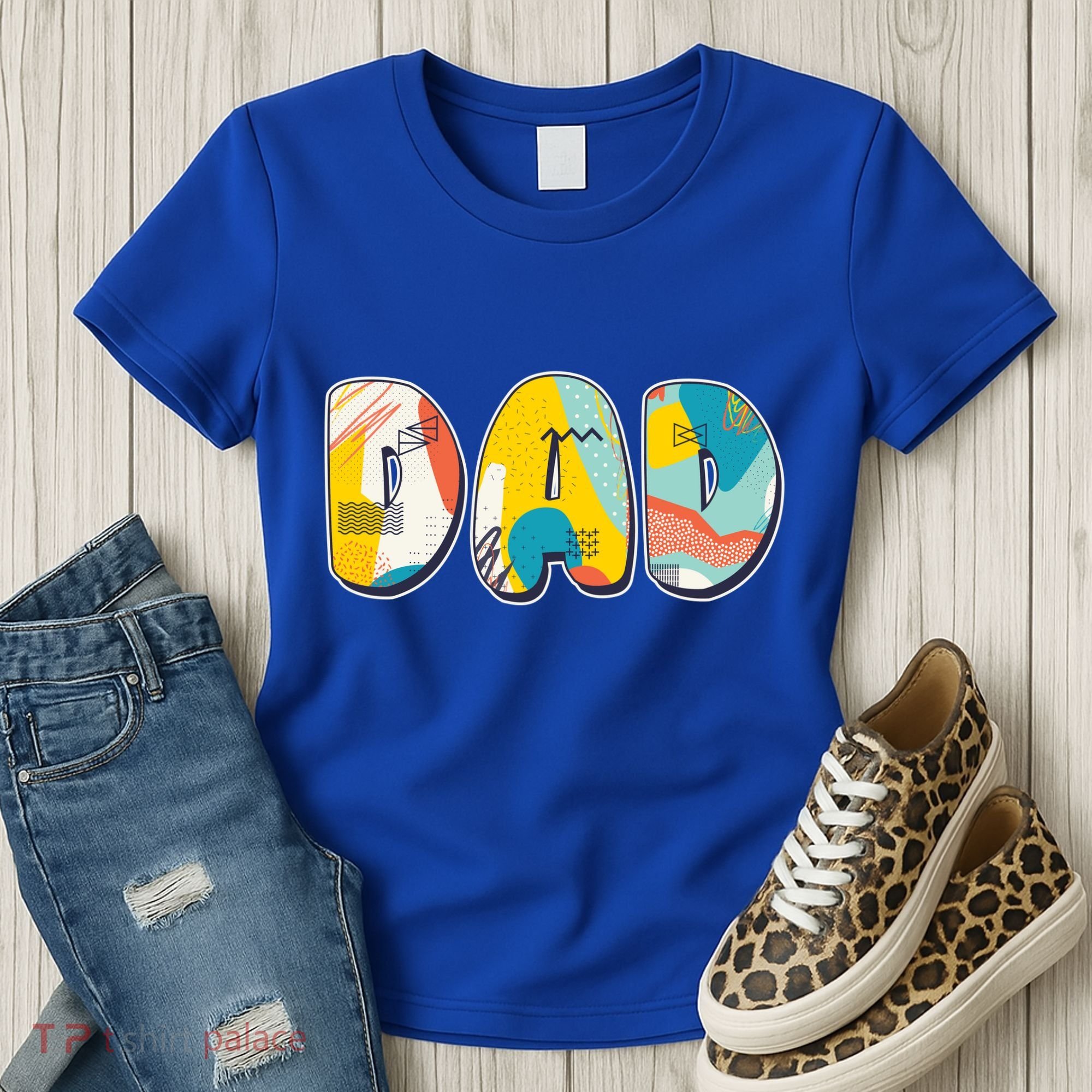 Retro Mod Pattern Dad Logo Women's T-Shirt