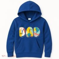 Retro Mod Pattern Dad Logo Kids Hoodie thumb 0