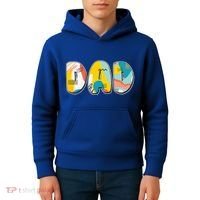 Retro Mod Pattern Dad Logo Kids Hoodie thumb 4