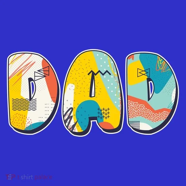 Retro Mod Pattern Dad Logo Kids T-Shirt