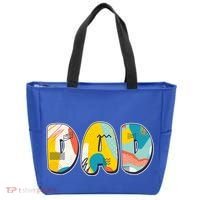 Retro Mod Pattern Dad Logo Tote Bag thumb 0