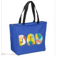 Retro Mod Pattern Dad Logo Tote Bag thumb 2