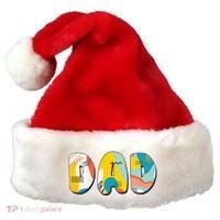 Retro Mod Pattern Dad Logo Santa Hat thumb 0