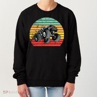 Retro Monster Truck Emblem Women's Sweatshirt thumb 0