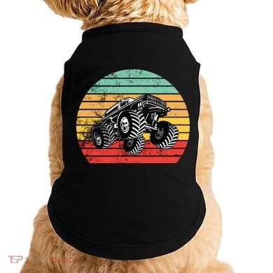 Retro Monster Truck Emblem Doggie Tank