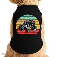 Retro Monster Truck Emblem Doggie Tank thumb 0