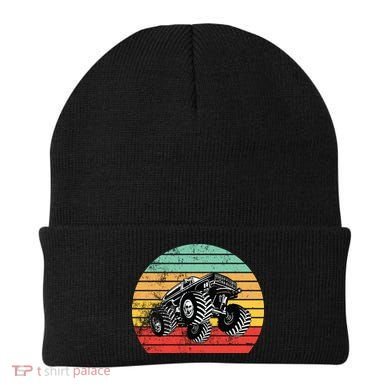 Retro Monster Truck Emblem Beanie