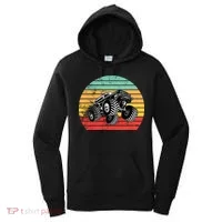 Retro Monster Truck Emblem Women's Hoodie thumb 0