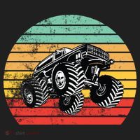 Retro Monster Truck Emblem Golf Towel thumb 3