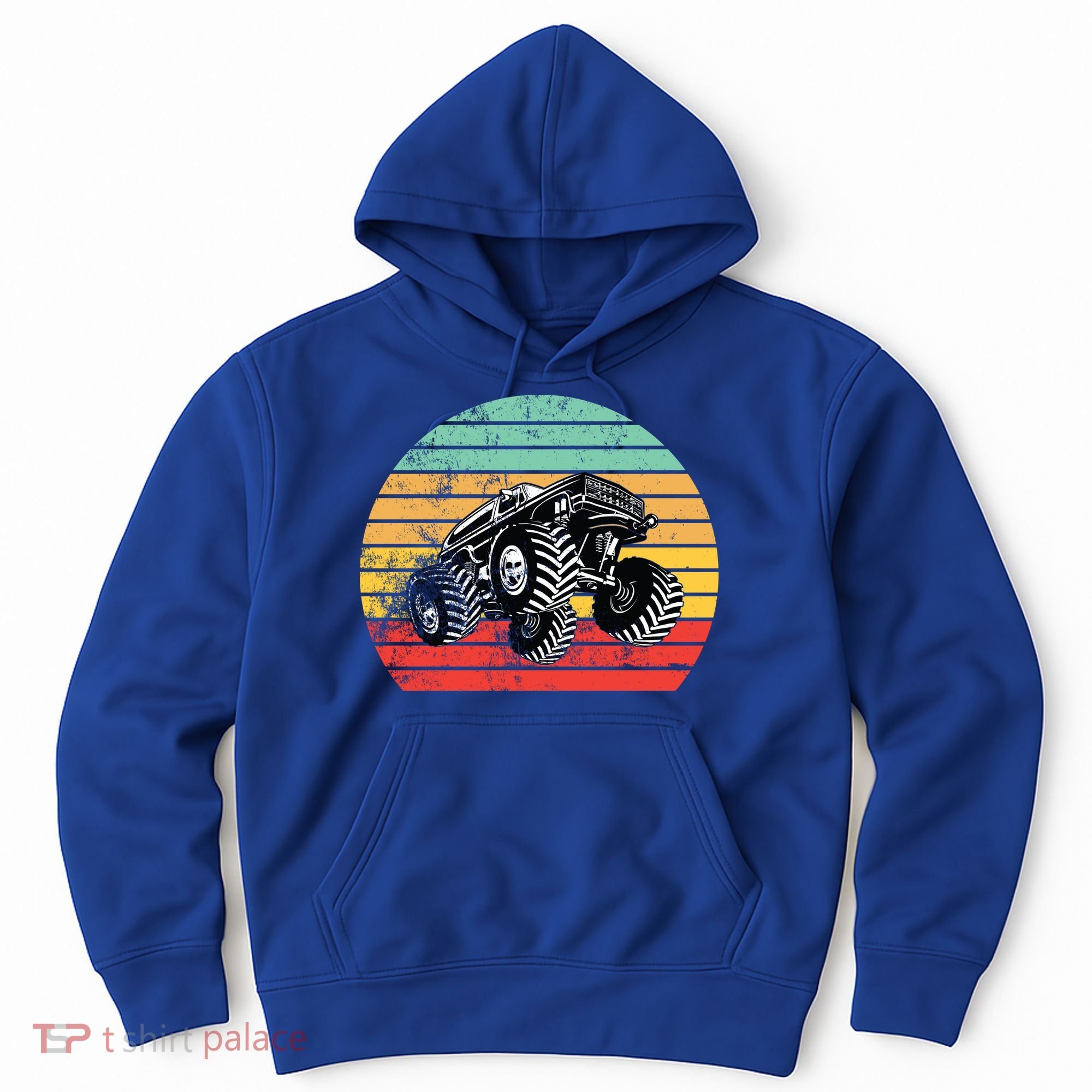 Retro Monster Truck Emblem Hoodie