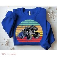 Retro Monster Truck Emblem Sweatshirt thumb 2