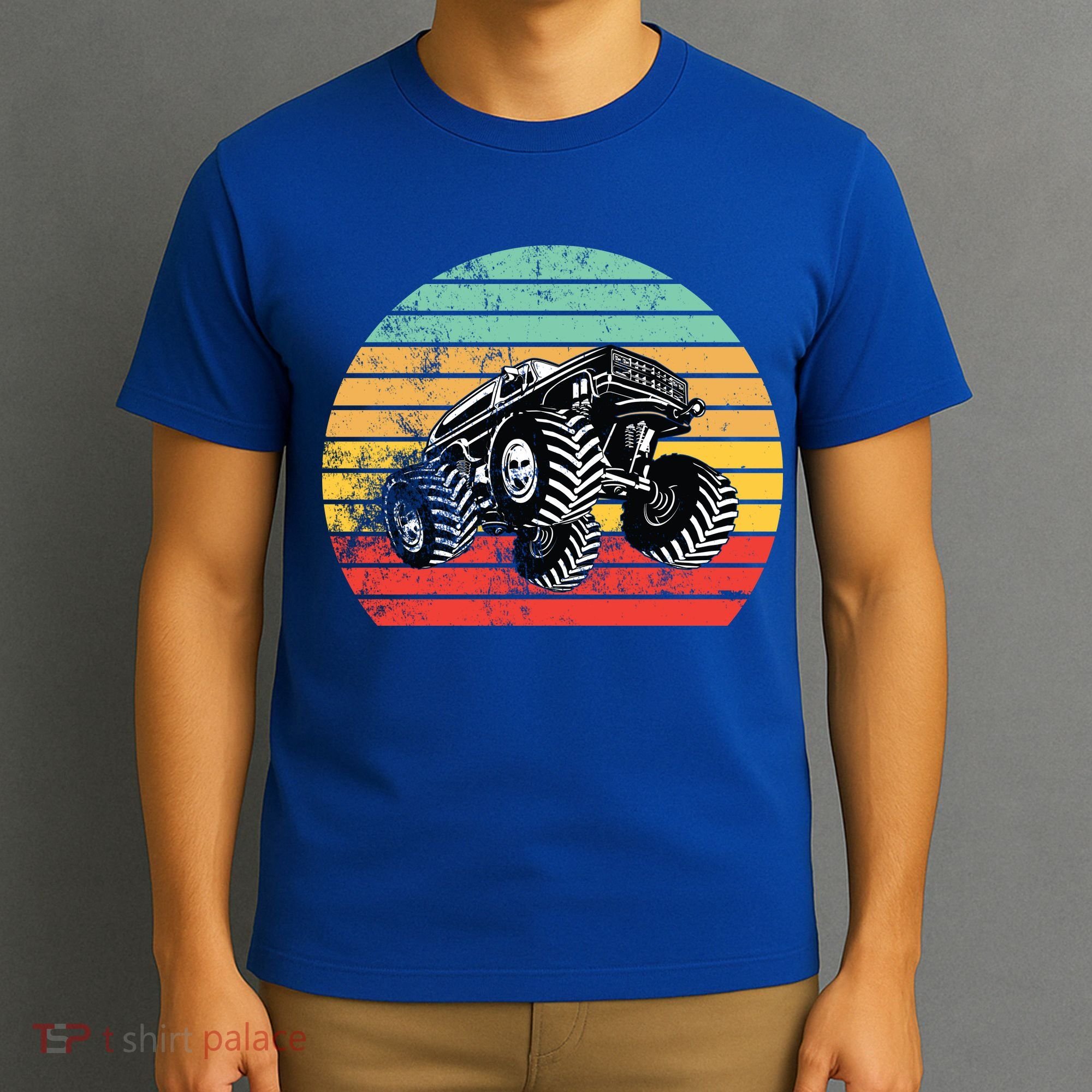 Retro Monster Truck Emblem T-Shirt