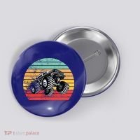 Retro Monster Truck Emblem Button thumb 0