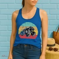 Retro Monster Truck Emblem Women's Tank Top thumb 2