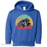 Retro Monster Truck Emblem Toddler Hoodie thumb 0