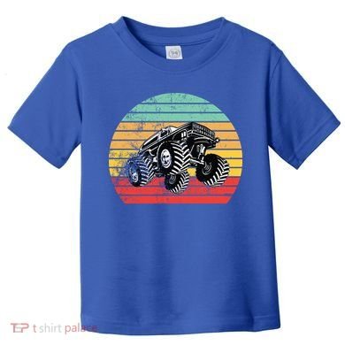 Retro Monster Truck Emblem Toddler T-Shirt