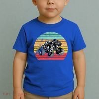 Retro Monster Truck Emblem Toddler T-Shirt thumb 2