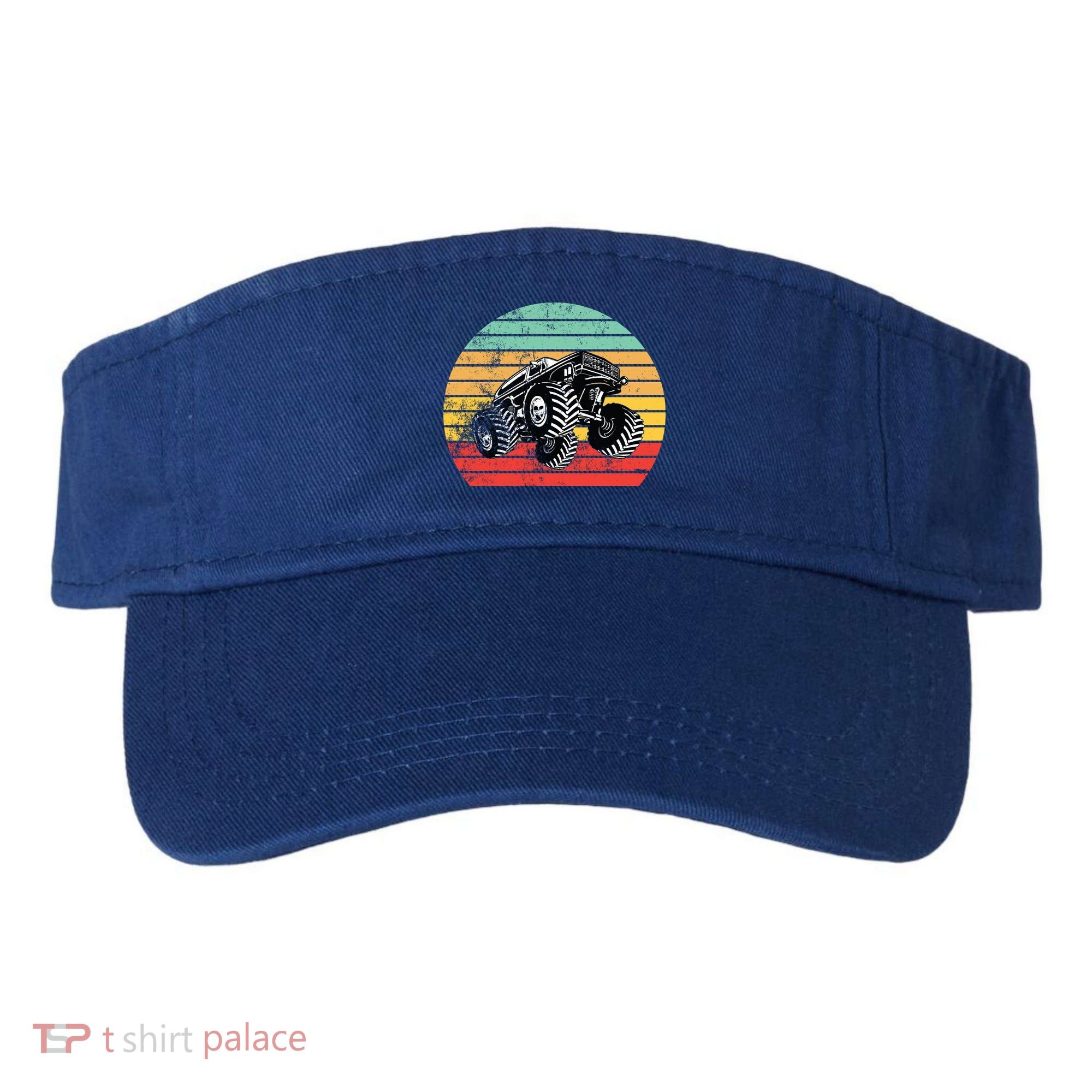 Retro Monster Truck Emblem Visor