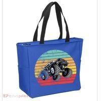 Retro Monster Truck Emblem Tote Bag thumb 2