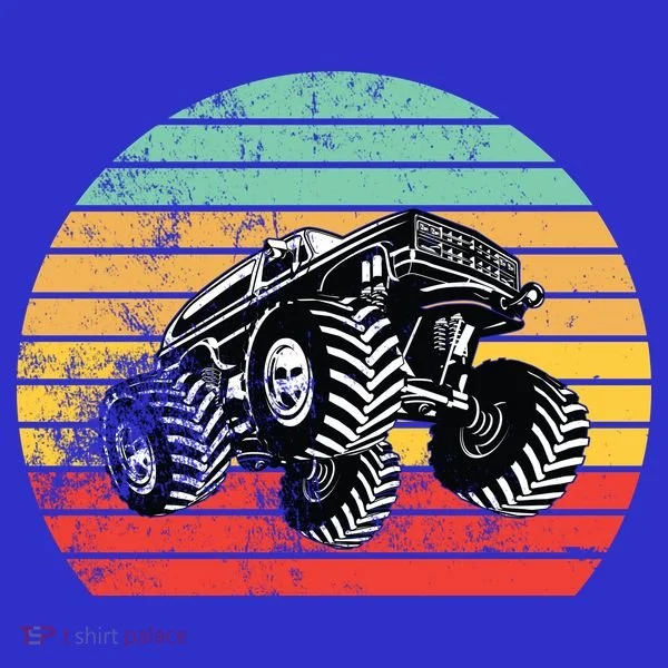 Retro Monster Truck Emblem Tote Bag