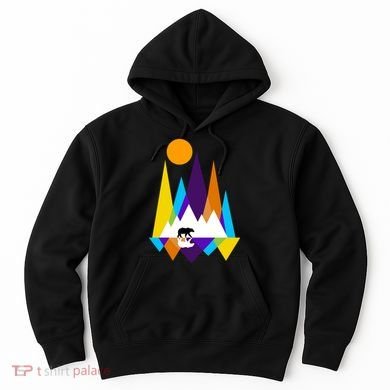 Retro Mount Bear Sunset Hoodie
