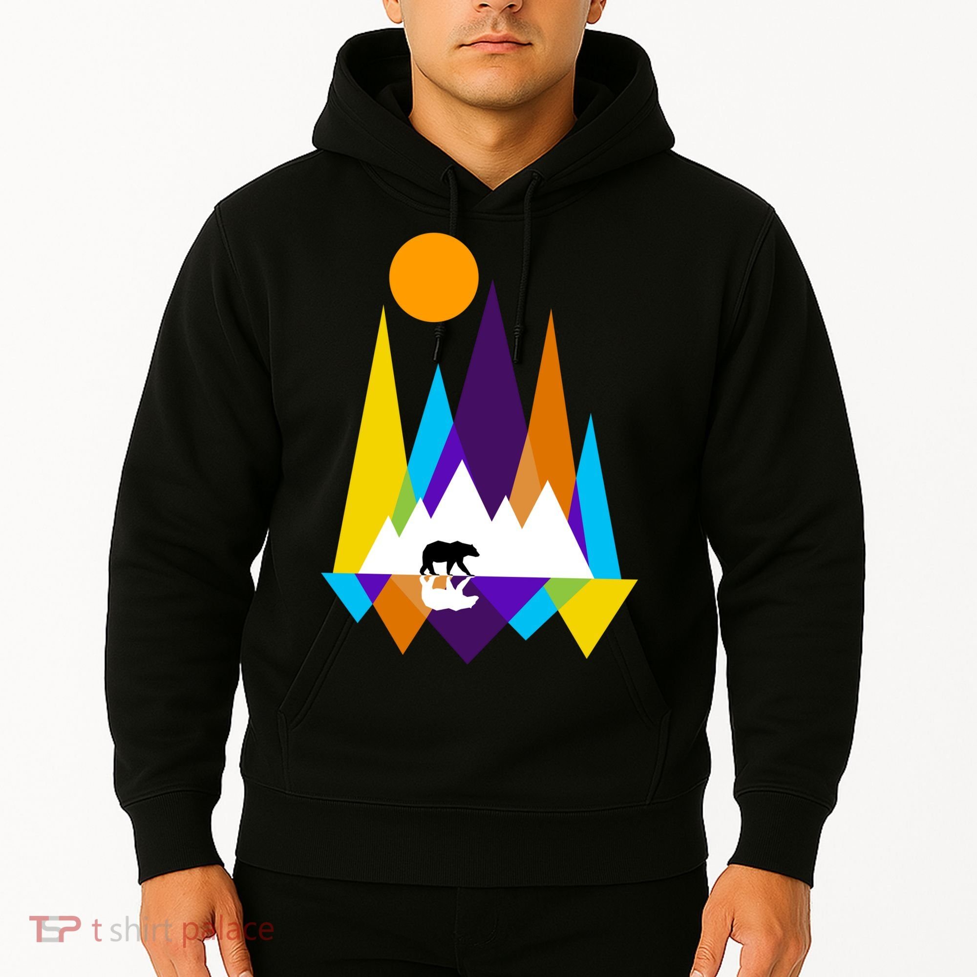 Retro Mount Bear Sunset Hoodie