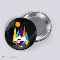Retro Mount Bear Sunset Button thumb 0