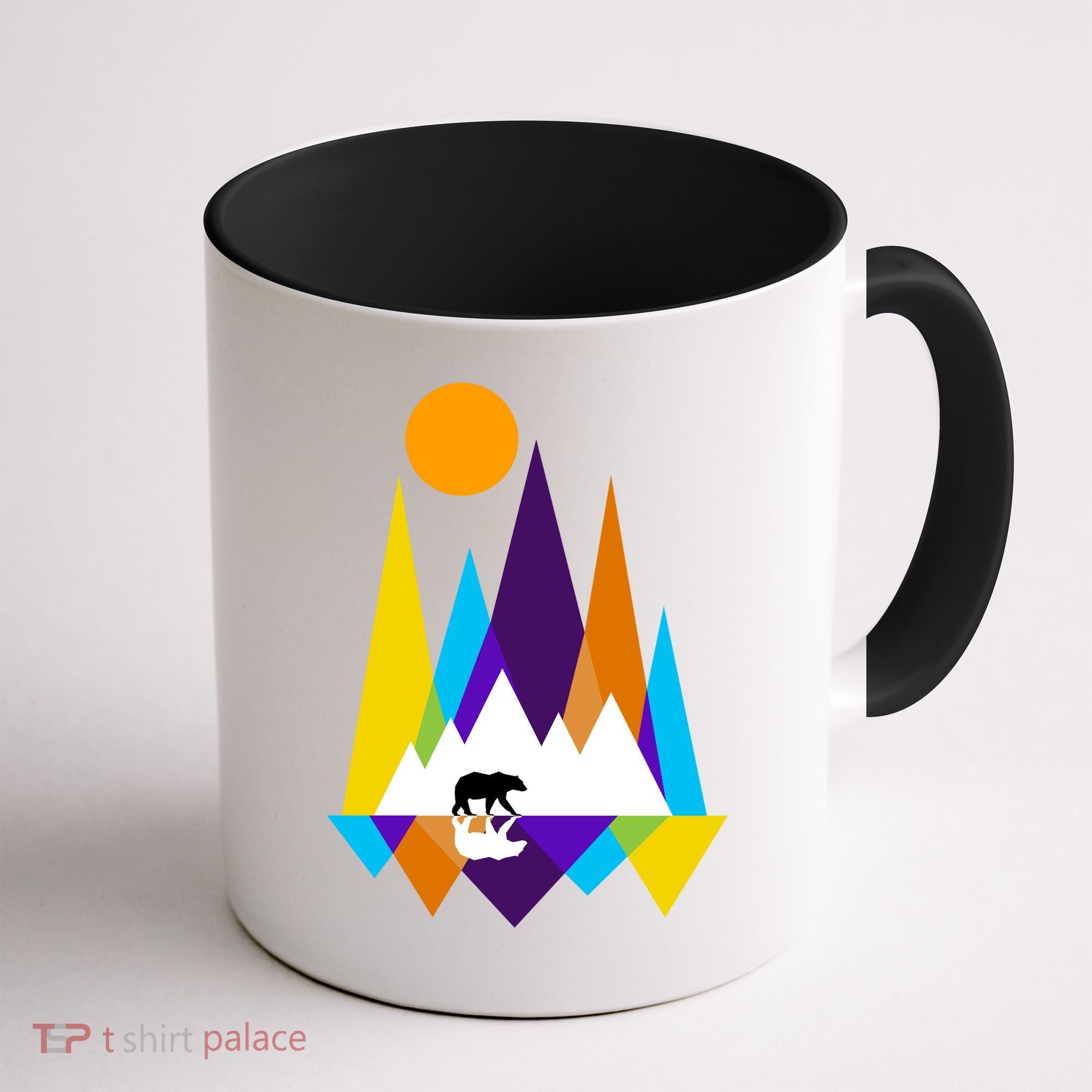 Retro Mount Bear Sunset Coffee Mug