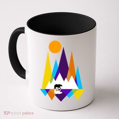 Retro Mount Bear Sunset Coffee Mug