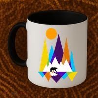 Retro Mount Bear Sunset Coffee Mug thumb 2