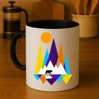 Retro Mount Bear Sunset Coffee Mug thumb 4