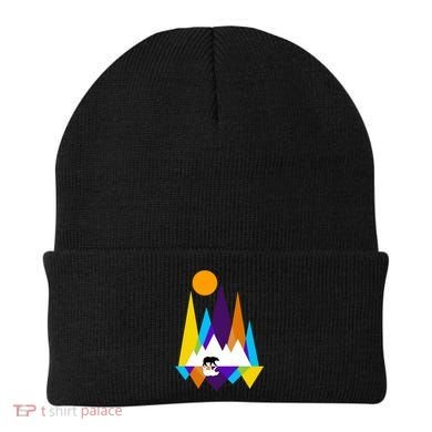Retro Mount Bear Sunset Beanie