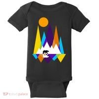 Retro Mount Bear Sunset Baby Bodysuit thumb 0