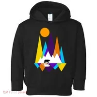 Retro Mount Bear Sunset Toddler Hoodie thumb 0