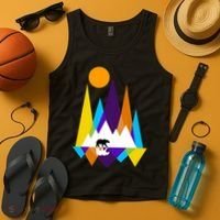 Retro Mount Bear Sunset Tank Top thumb 4