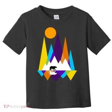 Retro Mount Bear Sunset Toddler T-Shirt