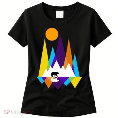 Retro Mount Bear Sunset Women's T-Shirt