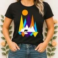 Retro Mount Bear Sunset Women's T-Shirt thumb 2
