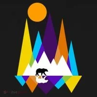 Retro Mount Bear Sunset Kids T-Shirt thumb 4