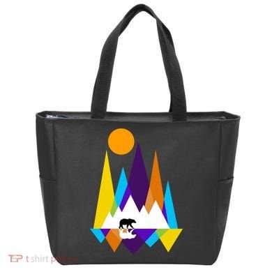 Retro Mount Bear Sunset Tote Bag