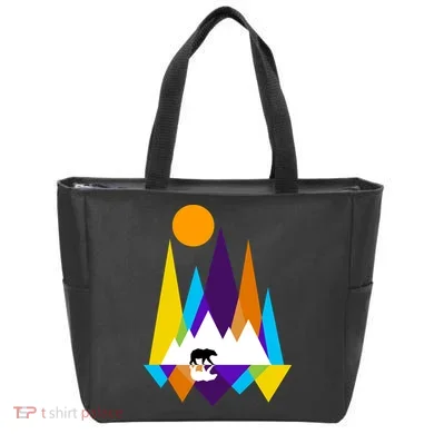 Retro Mount Bear Sunset Tote Bag