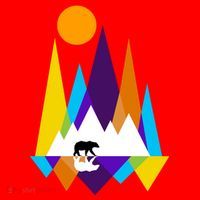 Retro Mount Bear Sunset Santa Hat thumb 1