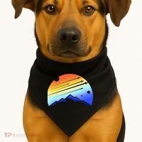 Retro Mountain Stars USA-Made Doggie Bandana thumb 1