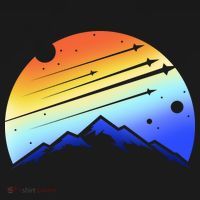 Retro Mountain Stars USA-Made Doggie Bandana thumb 2