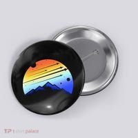 Retro Mountain Stars Button thumb 0