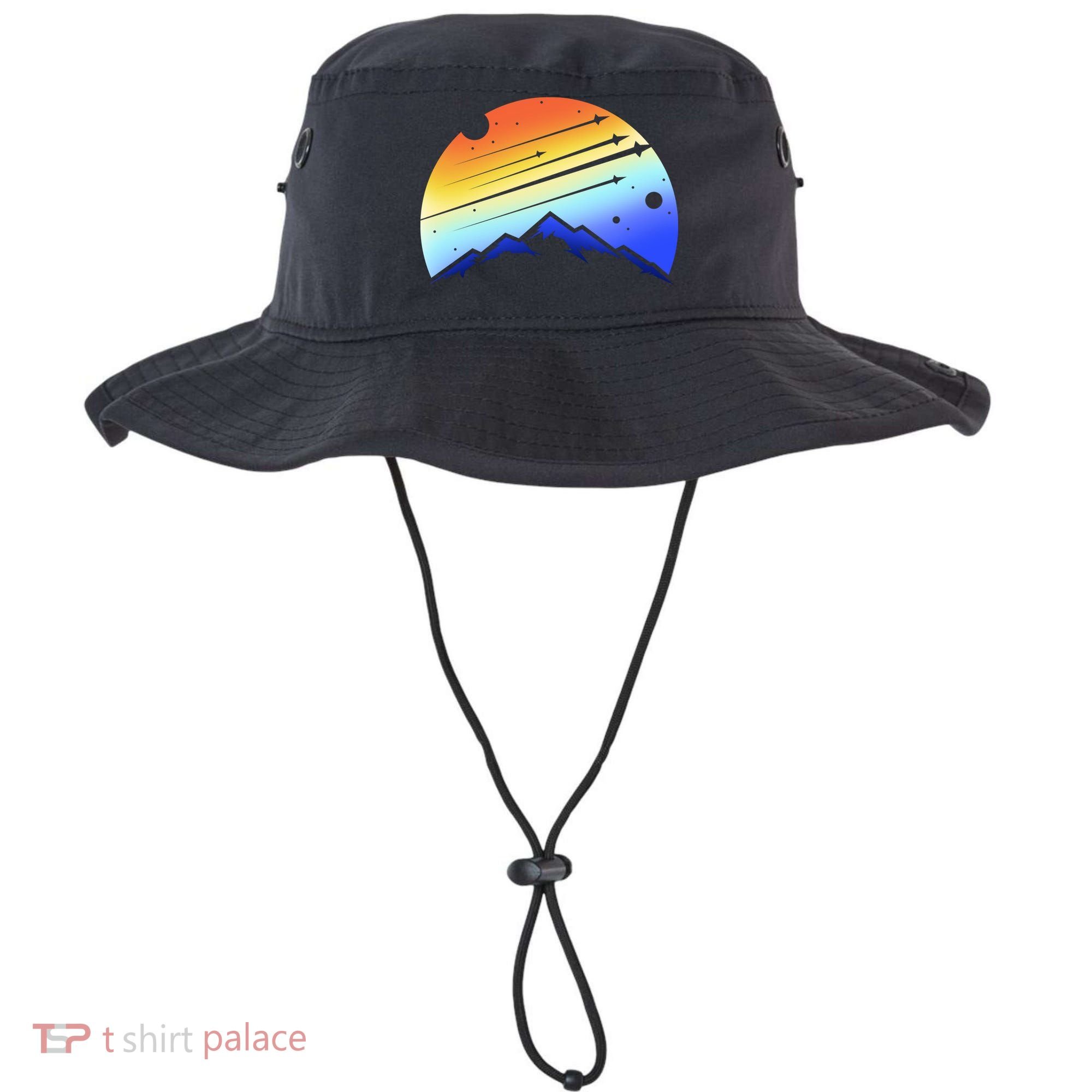 Retro Mountain Stars Bucket Hat