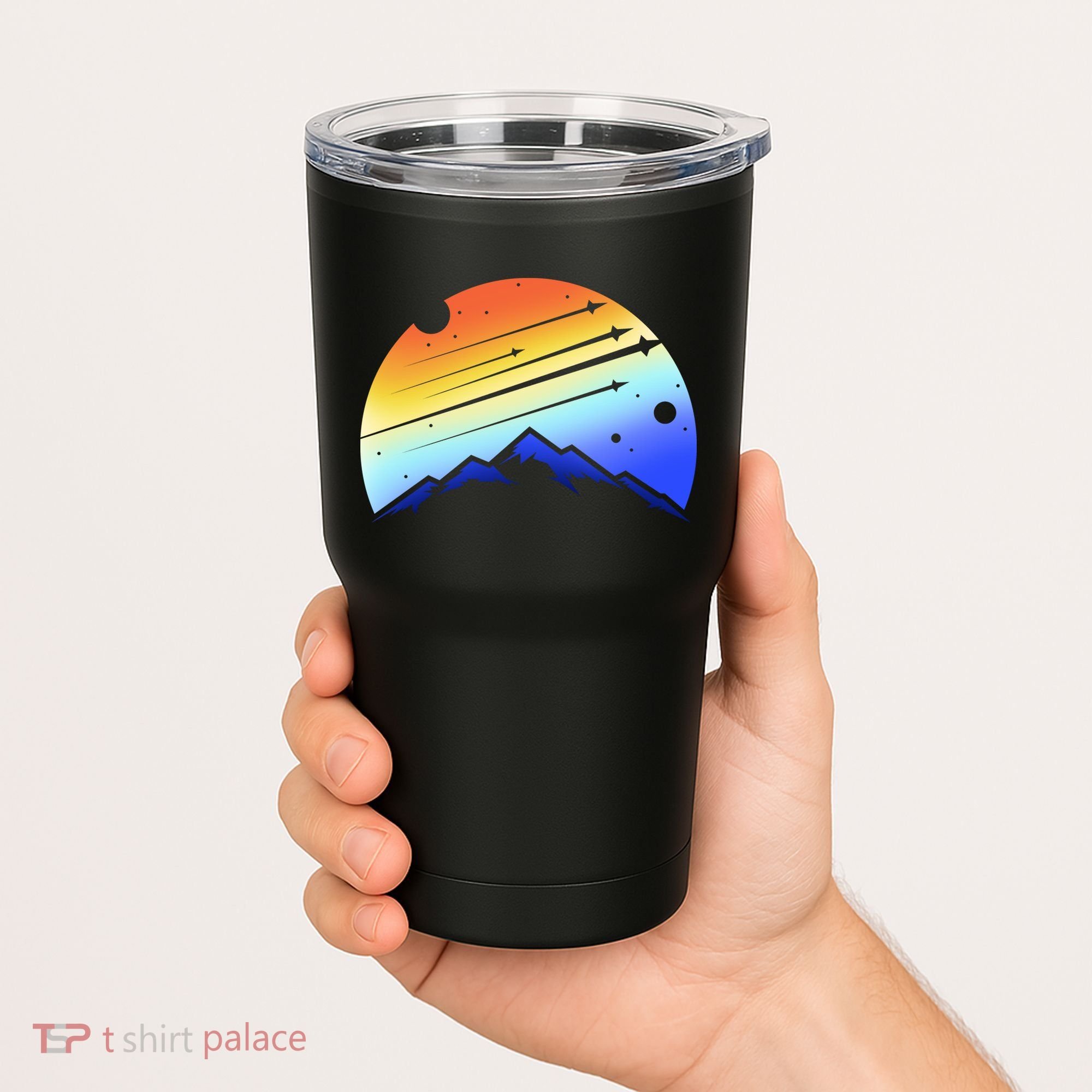 Retro Mountain Stars Tumbler