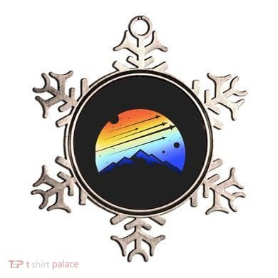 Retro Mountain Stars Ornament
